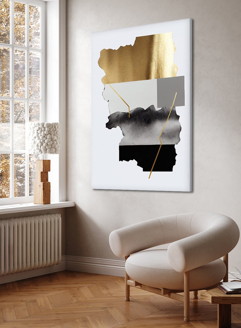 LOWHA Canvas Wall Art Stretched Over Wooden Frame with Abstract Painting - Image 1