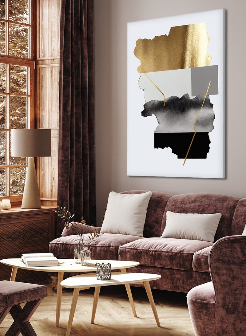 LOWHA Canvas Wall Art Stretched Over Wooden Frame with Abstract Painting - Image 2