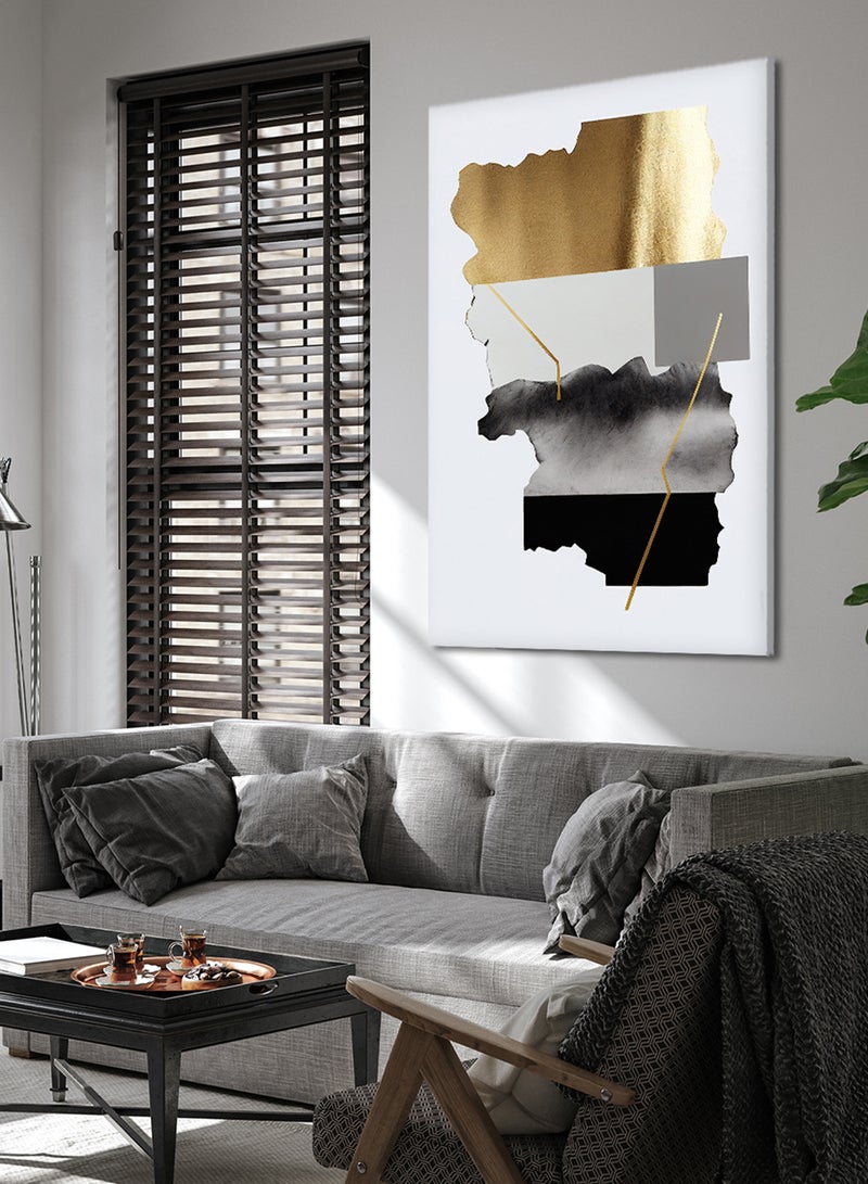 LOWHA Canvas Wall Art Stretched Over Wooden Frame with Abstract Painting - Image 3