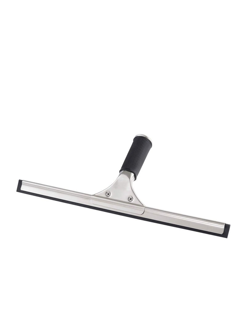 Beauenty Shower Squeegees, Stainless Steel Wiper Window Squeegees for Car Floor Bathroom Mirror Wiper Windows Glass Wiper, Window Cleaner All Purpose Squeegee with Blades 35CM - Image 1