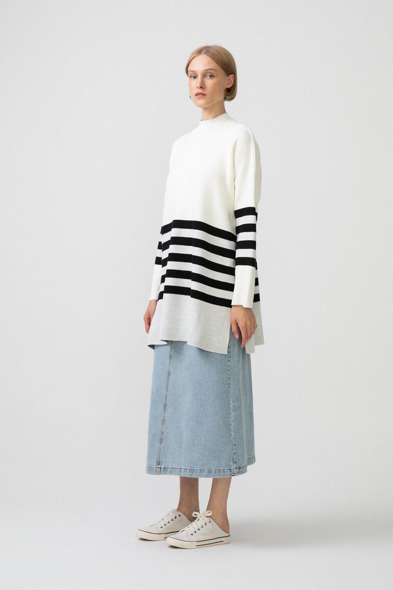 Touche Striped Knitwear Tunic  - Image 3