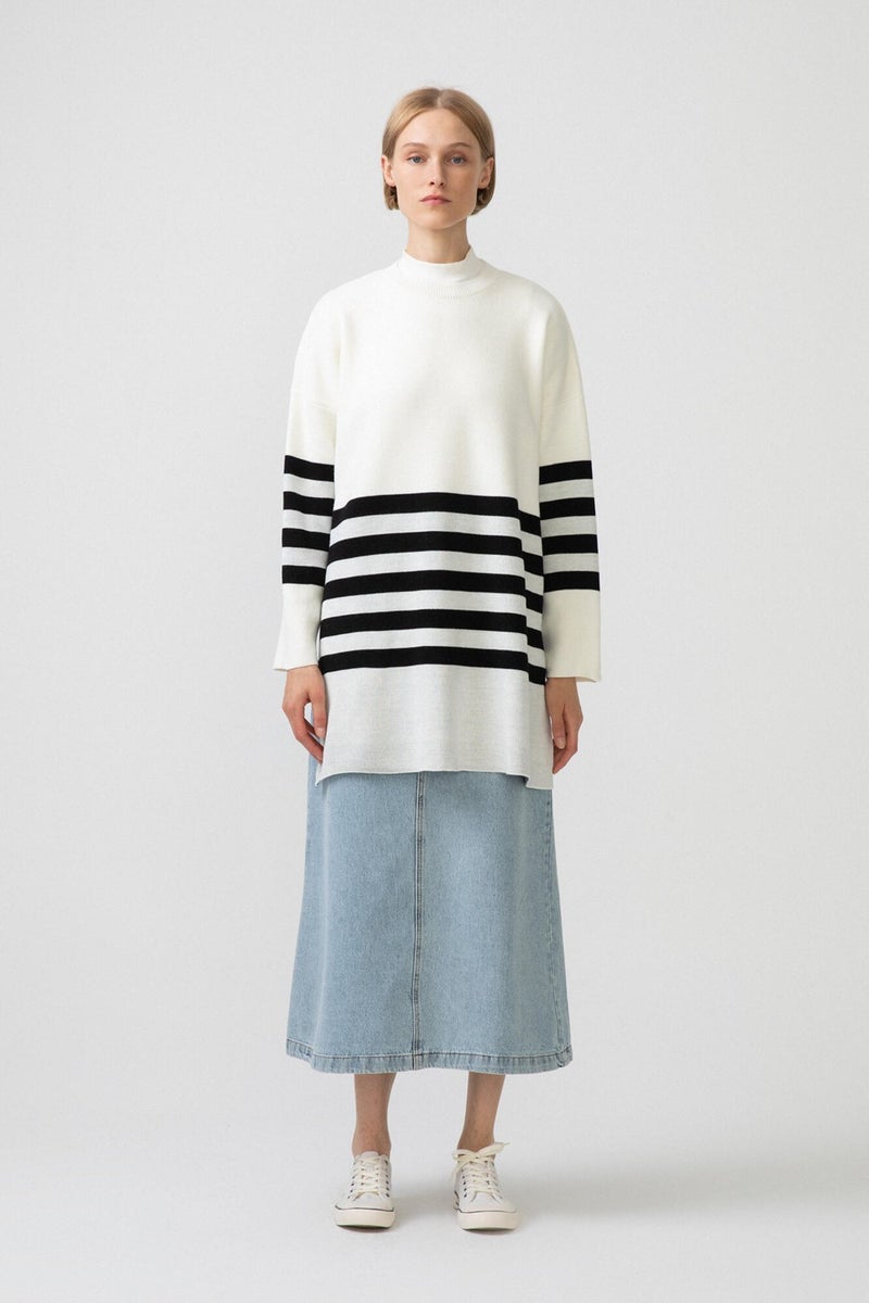 Touche Striped Knitwear Tunic  - Image 1
