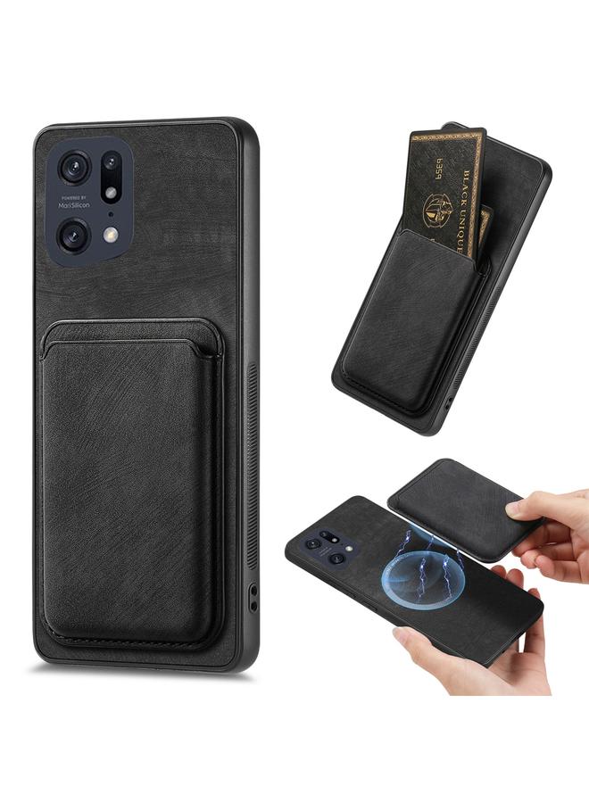 The Bros Case For OPPO Find X5 Pro Retro Leather Card Bag Magnetic Phone Case