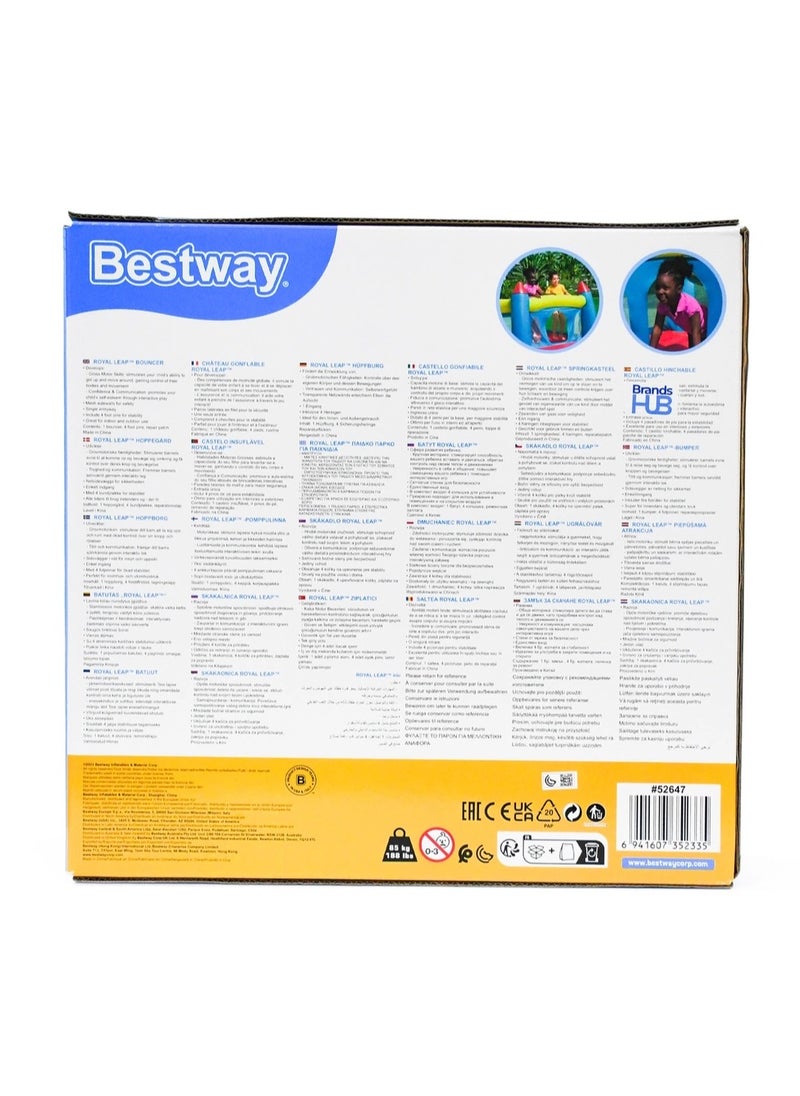 Bestway - Give your kids royal jumps with the Bestway Royal Leap Inflatable Bouncer (1.75m x 1.73m x 1.27m) - Image 1