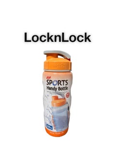 LOCK & LOCK LocknLock 500ml Color Sports Handy Bottle - Orange, Collapsible, Lightweight, with Wrist Strap and Quick-Access Top  - Image 1