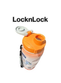 LOCK & LOCK LocknLock 500ml Color Sports Handy Bottle - Orange, Collapsible, Lightweight, with Wrist Strap and Quick-Access Top  - Image 3