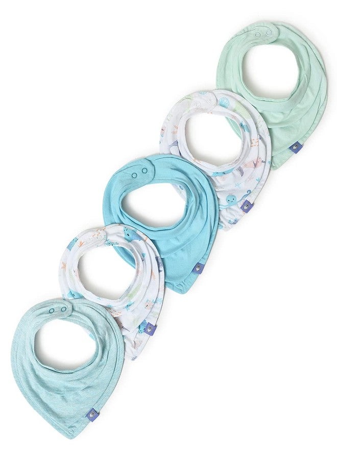 Mi Arcus Feeding, Drool Bibs for Baby Boys, Girls, Newborns, and Toddlers,Cotton,Gifting/Pack of 5 - Image 1