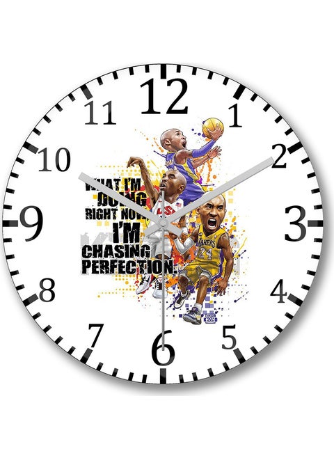 Print Shop Code Name Yasuo Wall Clock Curved Real Glass
