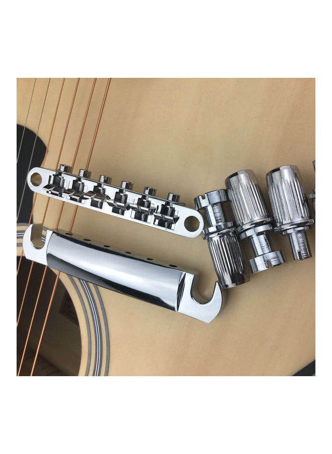 NIBEMINENT - LP Upper And Lower Split Fixed Bridge Harp Code 6 Pull String Board Electric Guitar - Image 1