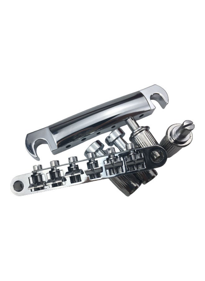 NIBEMINENT - LP Upper And Lower Split Fixed Bridge Harp Code 6 Pull String Board Electric Guitar - Image 1