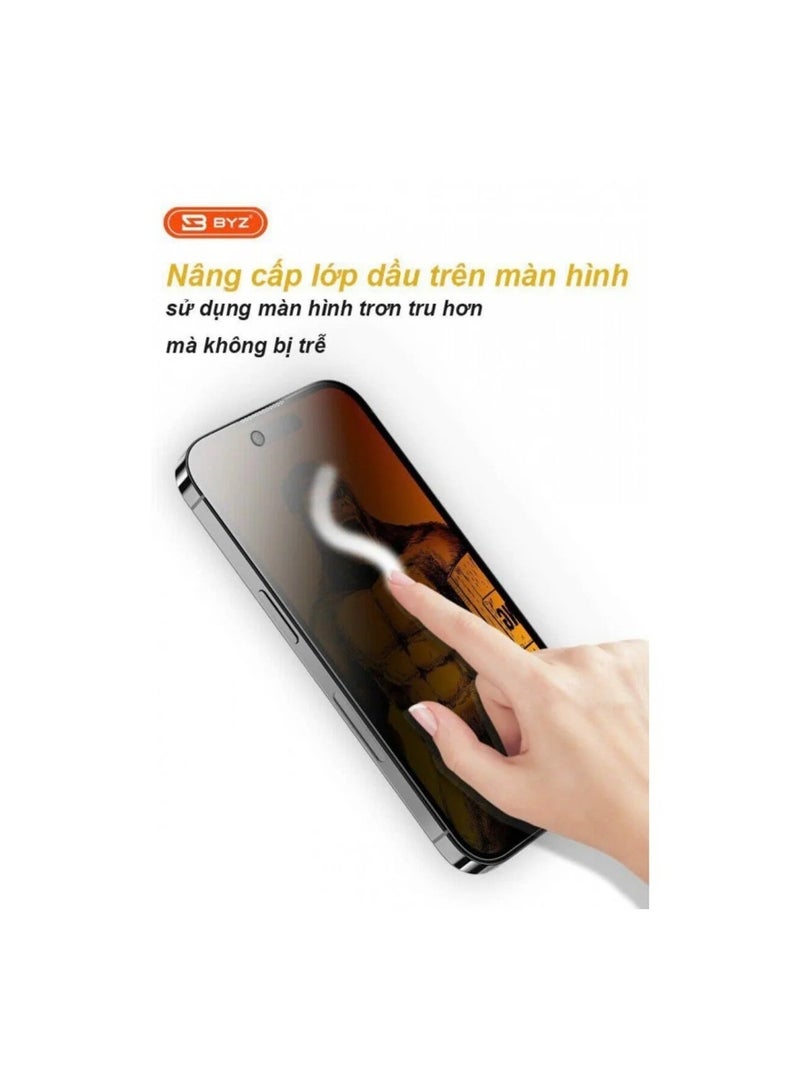 BYZ Anti-Peeping Tempered Glass Screen Protector for iPhone 14 Pro Max - Image 2