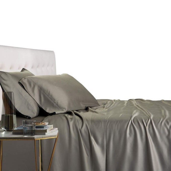 VISCOSE FROM BAMBOO BED SHEETS TWIN EXTRA LONG XL SOLID GREY SUPER SOFT AND COOL 3PC SHEET SET