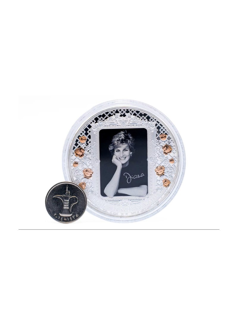 Silver Tokelau 2022 $10 Silver 5 oz - Diana, Princess of Wales, Proof, Colorized - Image 3