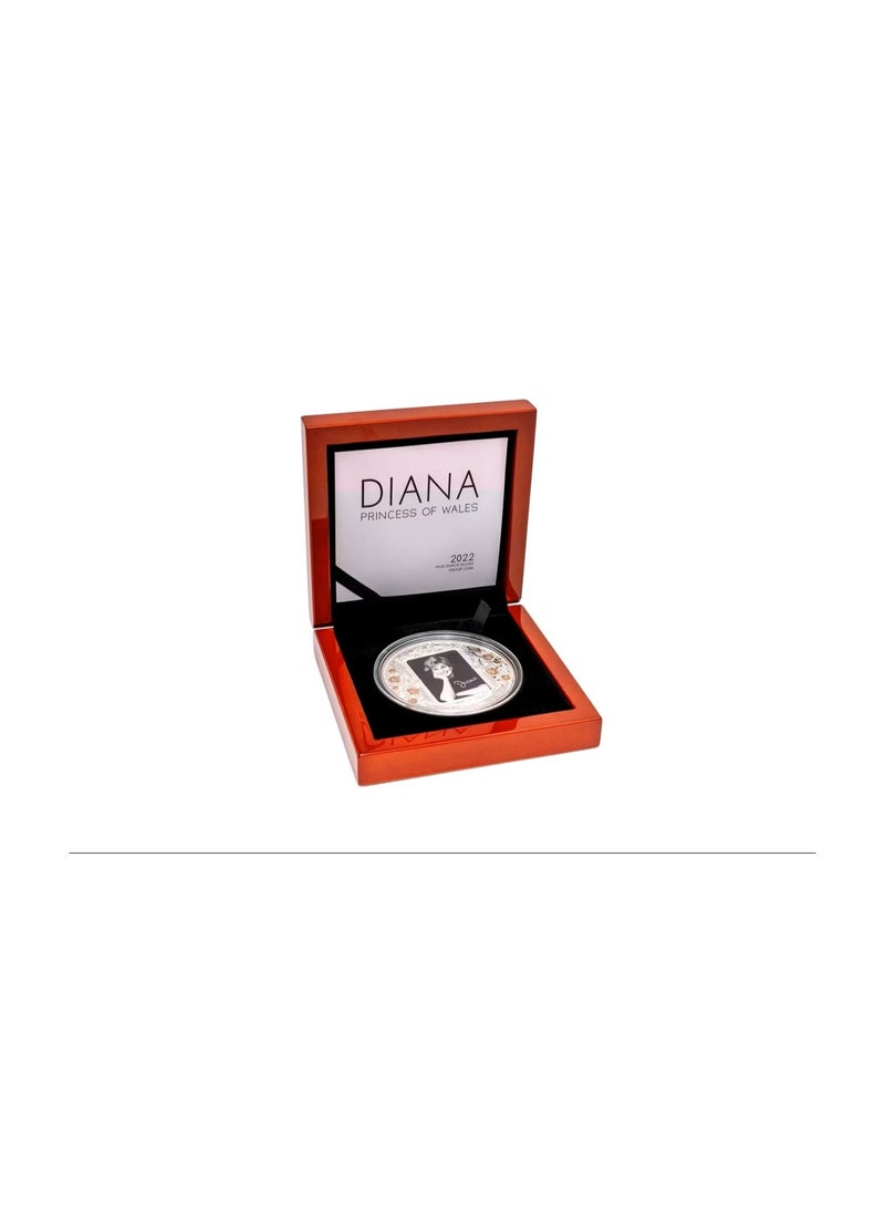 Silver Tokelau 2022 $10 Silver 5 oz - Diana, Princess of Wales, Proof, Colorized - Image 2
