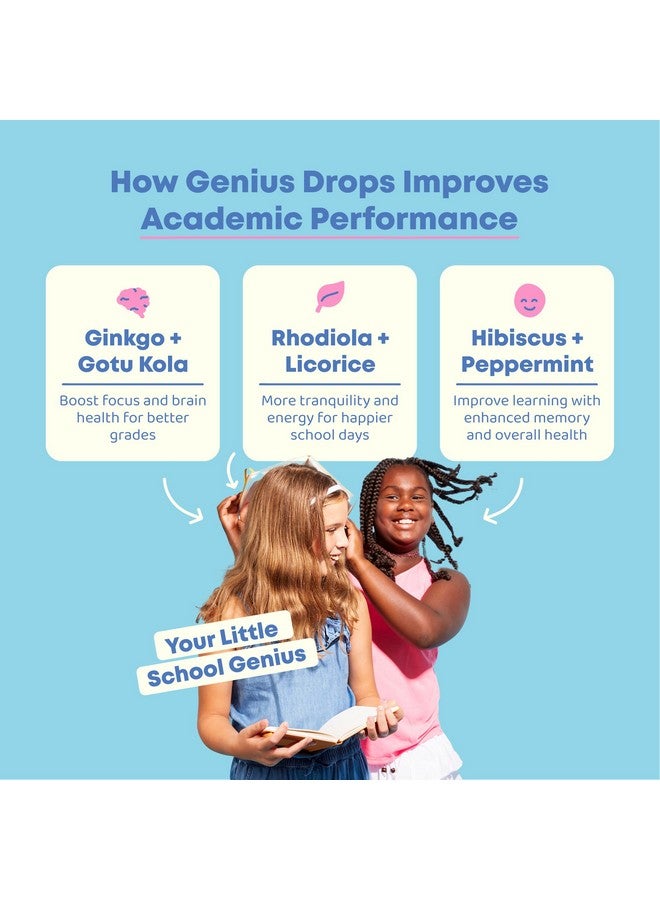 JoySpring Genius Drops for Kids | Clinically Proven Focus Supplement | Liquid Herbal Focus Supplement with Ginkgo Biloba for Kids (1 fl oz) 30 Servings - Image 4