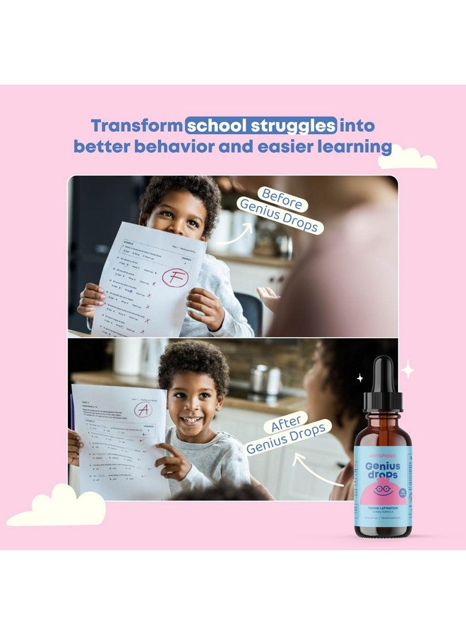 JoySpring Genius Drops for Kids | Clinically Proven Focus Supplement | Liquid Herbal Focus Supplement with Ginkgo Biloba for Kids (1 fl oz) 30 Servings - Image 5