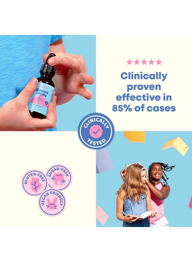 JoySpring Genius Drops for Kids | Clinically Proven Focus Supplement | Liquid Herbal Focus Supplement with Ginkgo Biloba for Kids (1 fl oz) 30 Servings - Image 3