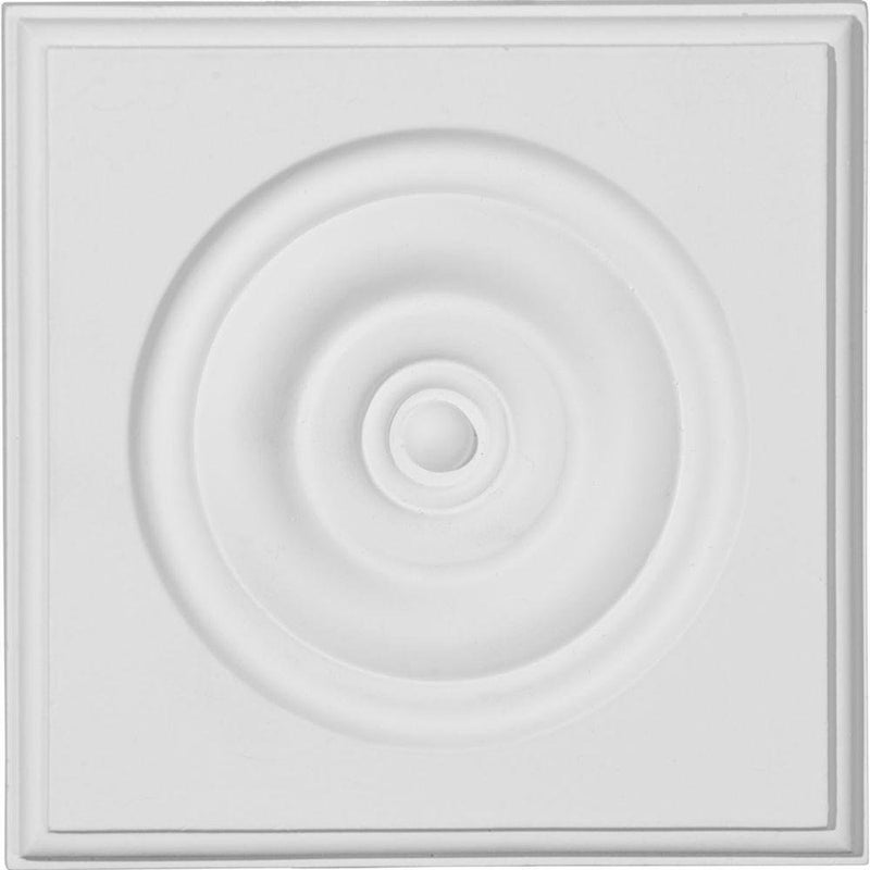 Ekena Millwork PB05X05X01TR Traditional Bullseye Plinth Blocks 5 34W x 5 34H x 1 18P Factory Primed