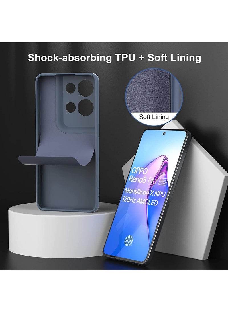 Generic - Compatible with Oppo Reno8 Pro 5G Case, Silicone Shockproof Phone Case with [Soft Anti-Scratch Microfiber Lining] for OPPO Reno 8 Pro 5G 2022 - Image 1