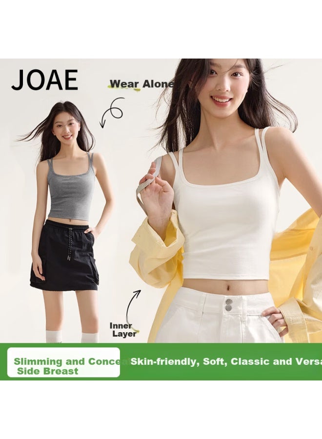 Joae Women's Double Strap Camisole Tank Top Black XL - Image 1
