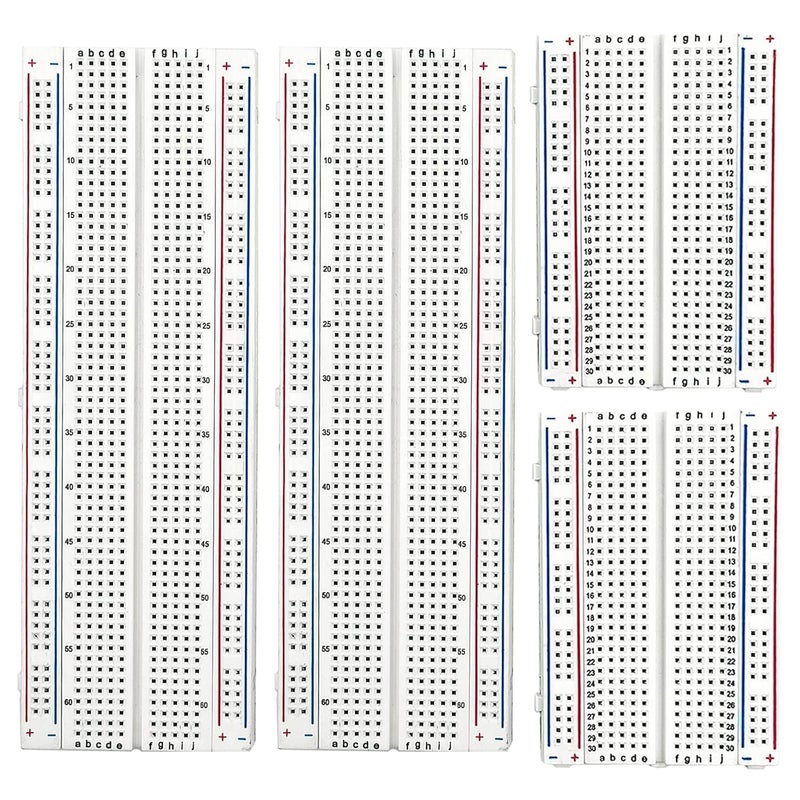 OSFT Breadboard Kit (4 Pcs) – 2 x 830 Point & 2 x 400 Point Solderless Prototype Boards for Arduino, Raspberry Pi, DIY Electronics & Circuit Testing - Image 1