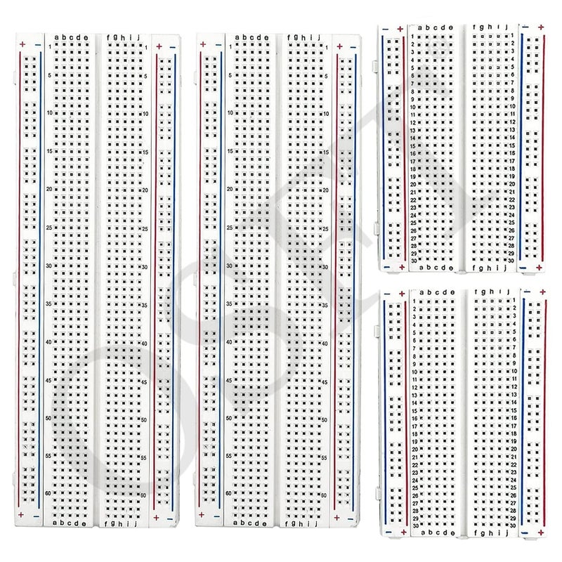OSFT Breadboard Kit (4 Pcs) – 2 x 830 Point & 2 x 400 Point Solderless Prototype Boards for Arduino, Raspberry Pi, DIY Electronics & Circuit Testing - Image 2