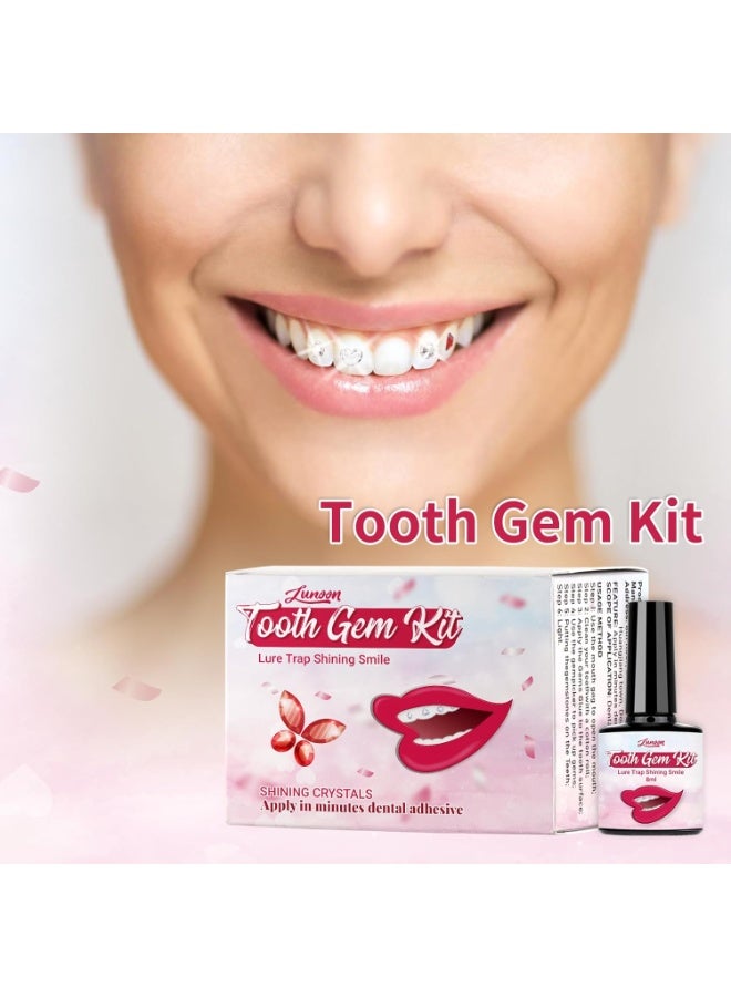 LUNOON DIY Teeth Gemstone Kit Professional Jewelry for Beginners with Sparkling Crystals Self-Applied Modern Teeth Jewelry for Women and Men - Image 3