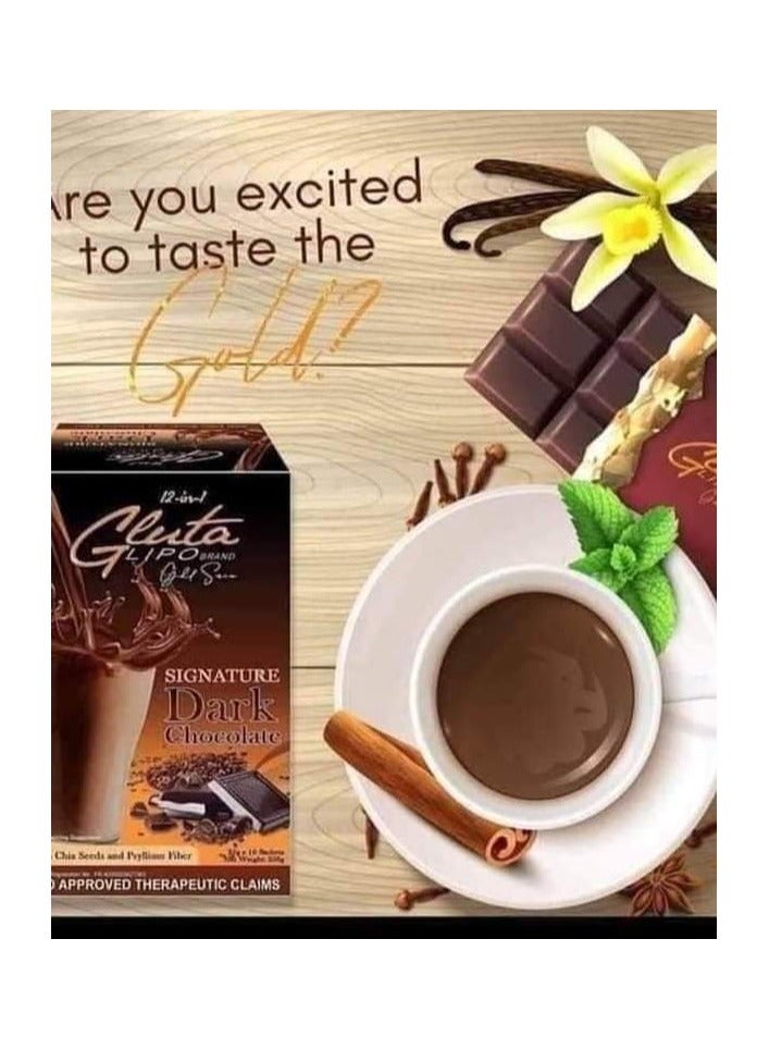 Gluta Gluta Lipo Premium Chocolate 12 in 1 Gold Series, Bar