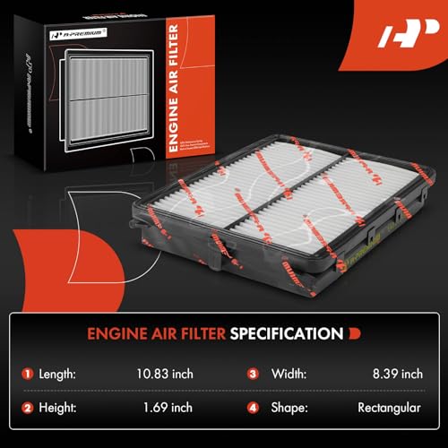 A-Premium 2-PC Engine Air Filter Compatible with Kia Cadenza 2017 2018 2019 2020, 3.3L, Replace# 28113F6200, A31390 - Image 2
