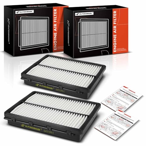 A-Premium 2-PC Engine Air Filter Compatible with Kia Cadenza 2017 2018 2019 2020, 3.3L, Replace# 28113F6200, A31390 - Image 1