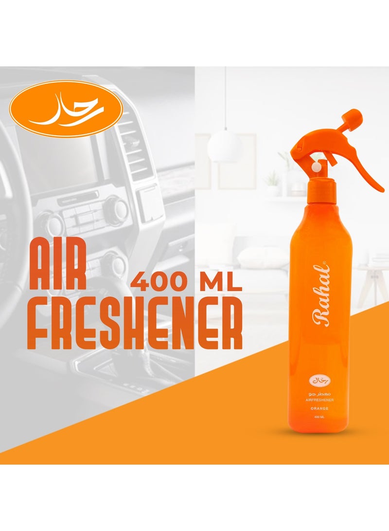 Rahal Air Freshener For Car Home Office 400ml Long Duration Fragrance Airfreshener Orange Color - Image 1