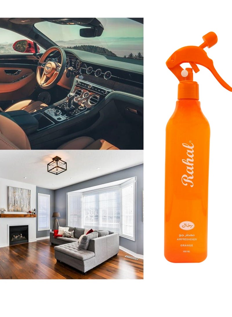 Rahal Air Freshener For Car Home Office 400ml Long Duration Fragrance Airfreshener Orange Color - Image 3