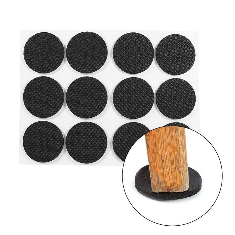 Abhaymart 30 Pcs Self Adhesive Round Felt Pads Non Skid Floor Protector Furniture Sofa Furniture Chair Balance Pad Noise Insulation Pad Floor BumperBlack25 25 CM - Image 1