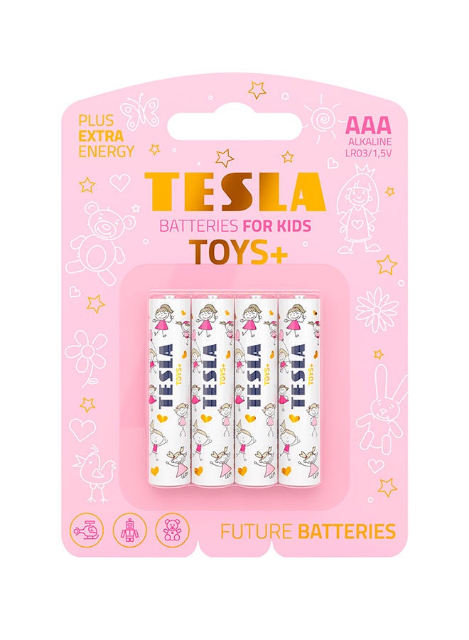 Tesla Alkaine Plus Extra Energy Batteries Girl Blister Foil