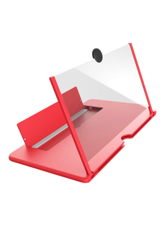 NIBEMINENT 3D Effect Large Screen Magnifier With Desktop Stand Red - Image 1