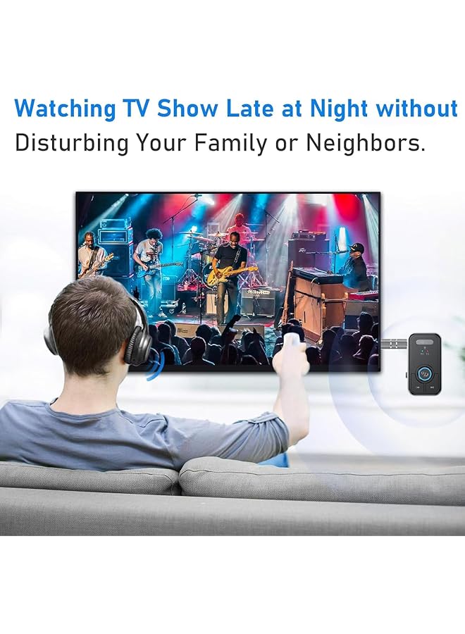 كاست ويف جهاز إرسال واستقبال بلوتوث، محول AUX إلى بلوتوث 5.3، جهاز إرسال بلوتوث، صوت متكيف/منخفض الكمون/عالي الوضوح، محول AUX لأجهزة الاستريو المنزلية، الطائرات، القوارب، الصالات الرياضية - Image 4