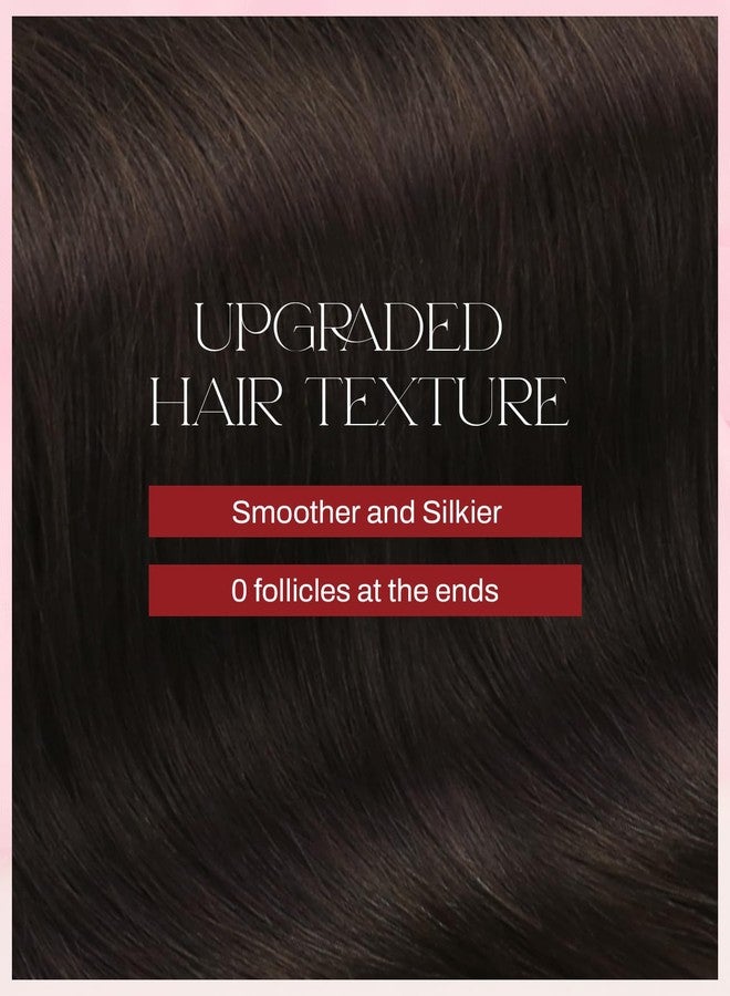 Moresoo Brown Tape in Hair Extensions Seamless Real Human Hair Tape in Extensions Darkest Brown Hair Extensions Glue in Human Hair Real Hair 22 Inch #2 20pcs 50g - Image 5