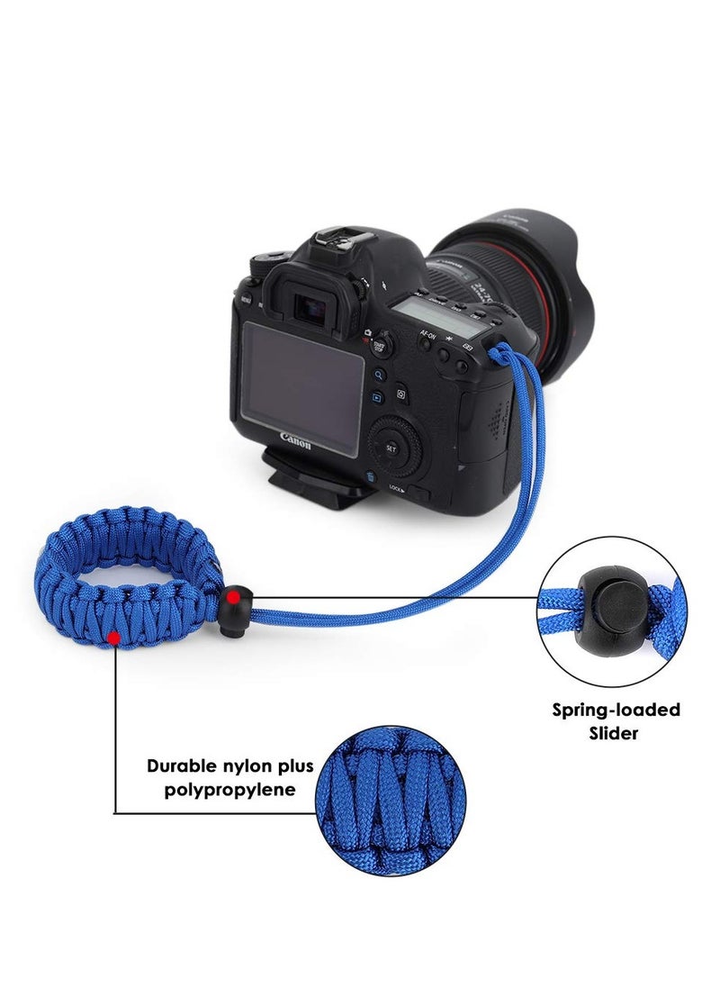 KASTWAVE Camera Wrist Strap, Universal Umbrella Rope Camera Handle with Adjustable Wrist Strap Outdoor Anti-Loss Hand Rope for Binoculars for Nikon / Canon / Sony / Minolta / Panasonic /, Etc. (2, Green Blue)  - Image 4
