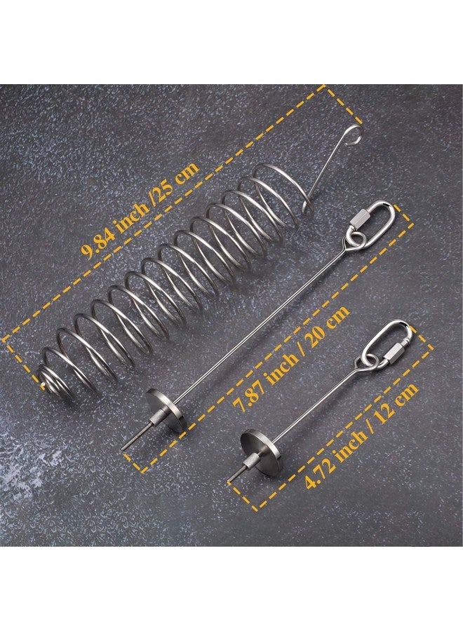 Shappy 3 Pieces Bird Food Holder Stainless Steel Parrot Hanging Vegetable Fruit Feeder Bird Treat Skewer Include 2 Pieces Small and Large Fruit Fork and a Food Basket, Parrot Foraging Toy - Image 2