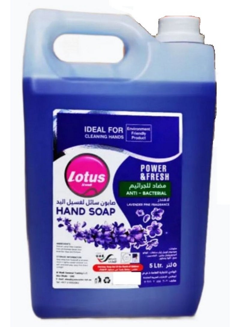 Lotus Power & Fresh Anti Bacterial Hand Wash Lavender Pine Fragrance 5 L  - Image 4