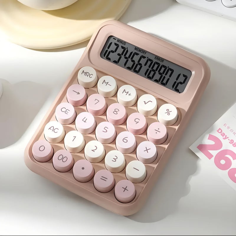 Colorful 12 Digit LED Desktop Calculator With Sensitive Clicking Sound Battery Operated No Battery Included Ideal For Office Use Candy Green 1 Piece - Image 4