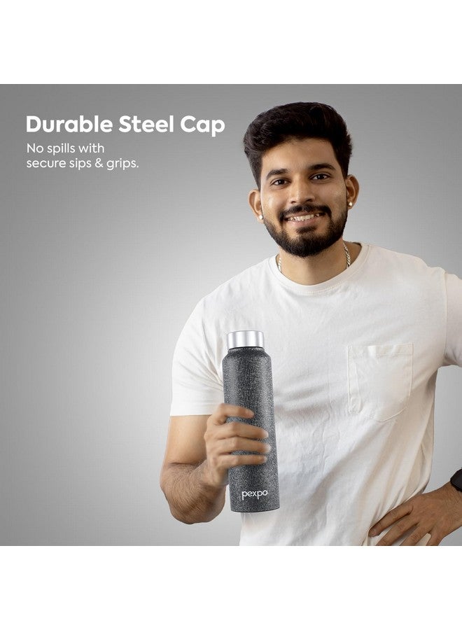 PEXPO Chromo Pro ISI Certified Stainless Steel Sports/Fridge Water Bottle 750ml, Black | Eco friendly | BPA Free | For Office, Gym, School, Yoga, Trekking, Men, Women and Kids | RCB Edition - Image 5