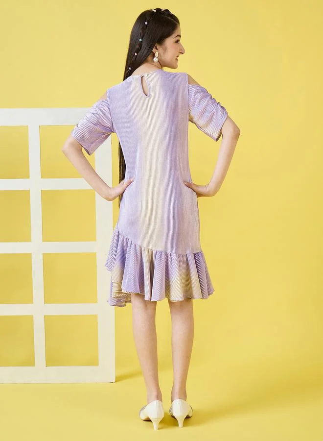 Stylo Bug Striped Ruffle Dress