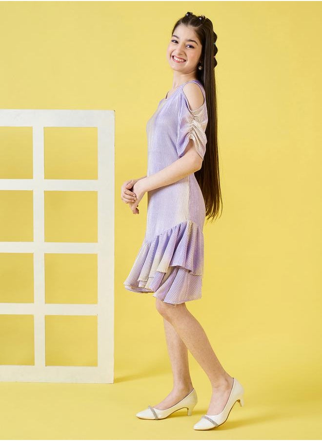 Stylo Bug Striped Ruffle Dress  - Image 3