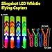 OceanWings LED Flying Set with Whistle 25 Slingshot25 Glow Helicopter Flying Toy Outdoor Toy Glow in The Dark Party Supplies Party Favors Bulk for Kids 81248 Outdoor Game Easter Basket Stuffer - Image 4