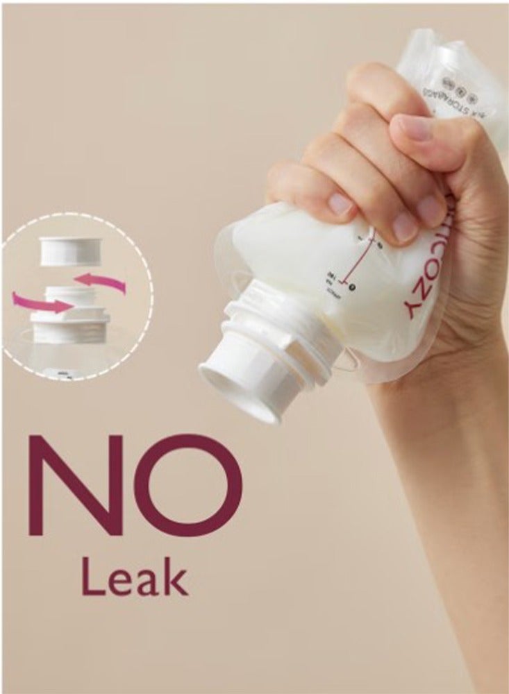 Momcozy Disposable Baby Bottle Kit, Wash-Free, Leakproof and Transfer-Free Breastmilk Storage Bags for Freezing, Heating and Direct Feeding  - Image 4