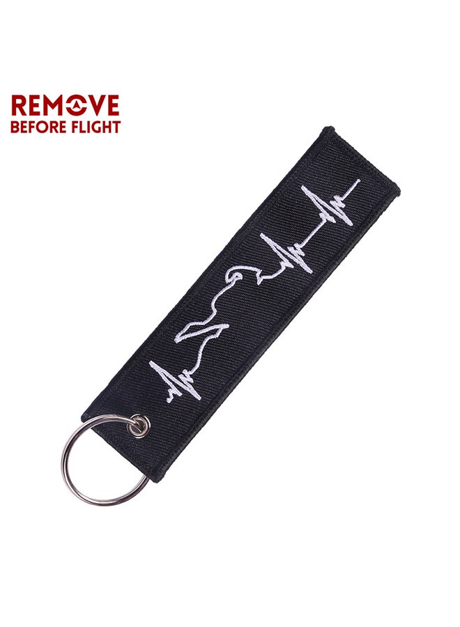 Colorful Aviation Gift Woven Label Keychain Keychain Remove Before Flight Commemorative Keychain