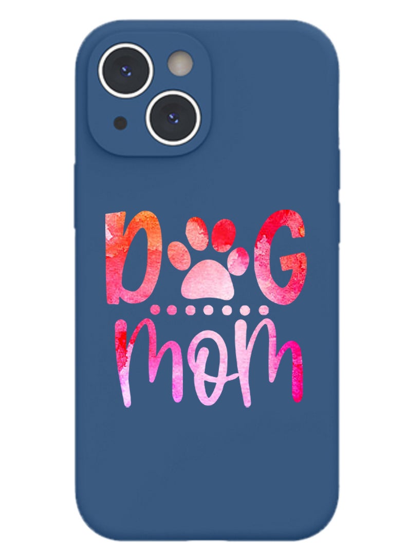 Theodor Protective Slim Fit Case Liquid Silicone Cover with Full Body Protection Anti-Scratch Shockproof Case For iPhone 15 Plus Blue  - Dog with bubble copy - Image 1