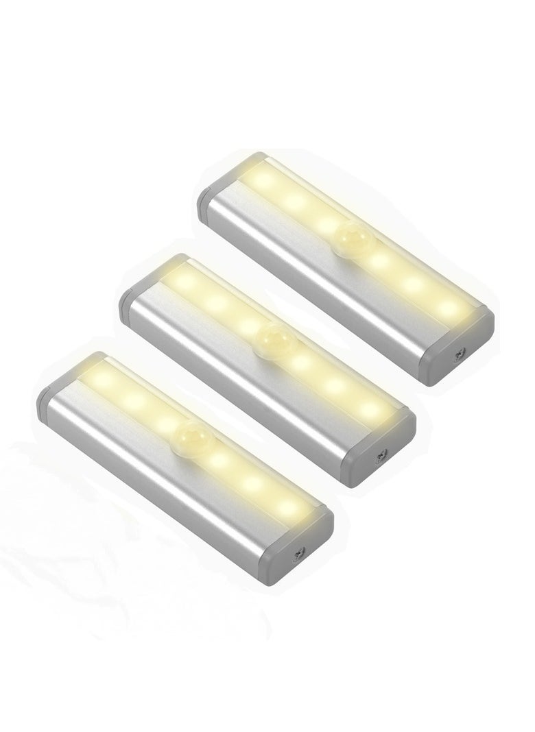 YQbest - 3 Piece Night Light For Stairs And Drawer Or Under Cabinet With Motion Detector - Image 1