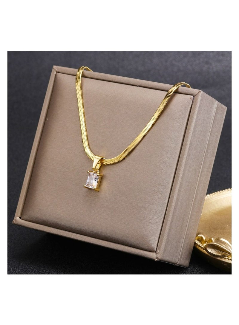 Kenzs 18k Mother of Pearl Snake Necklace - Image 3